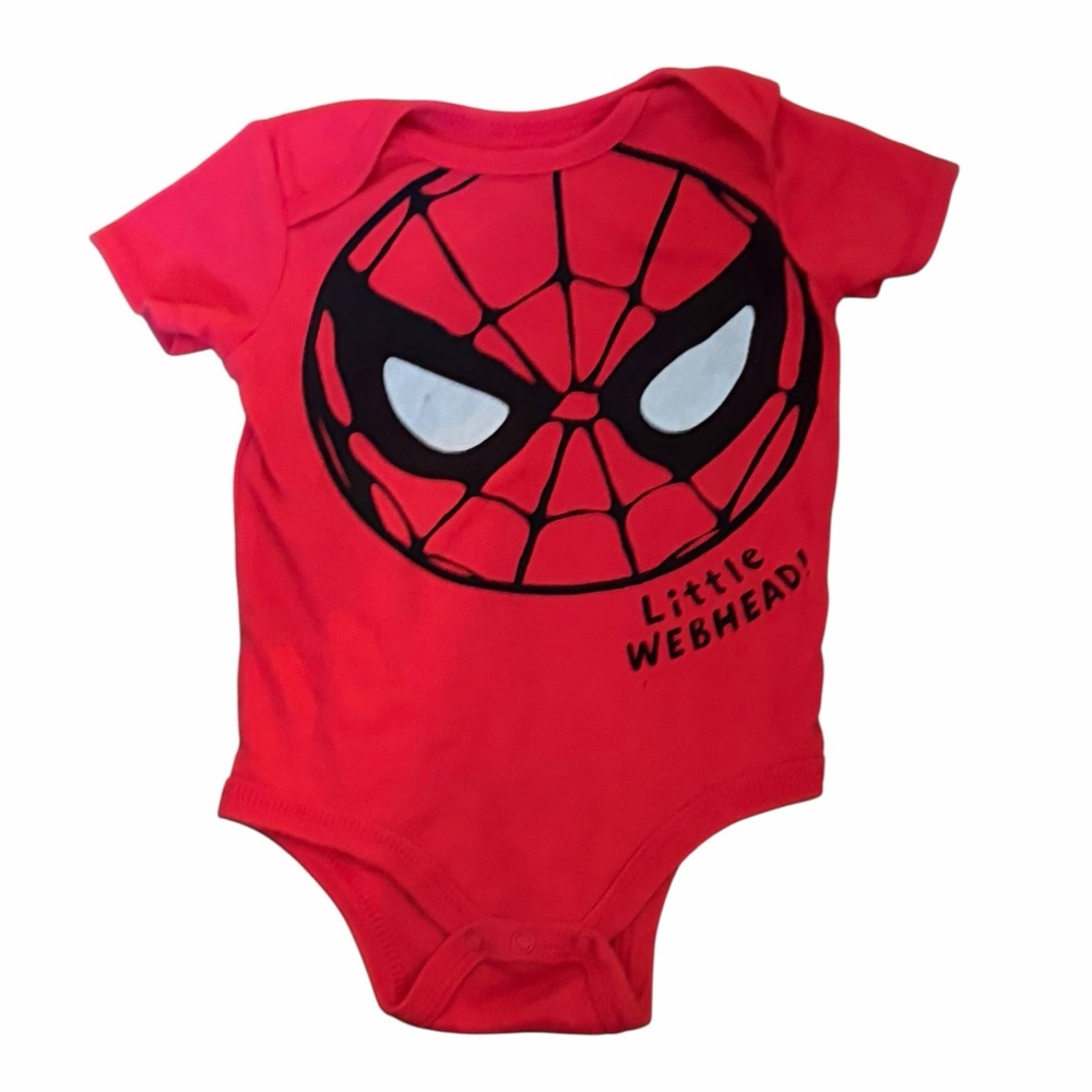 Marvel Spider-Man “Little Webhead” Baby Bodysuit Red 12M